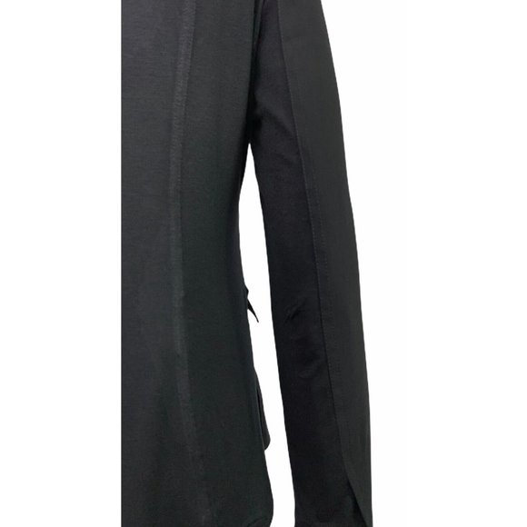 Tahari Black Utility Blazer Jacket Mixed Garbadine Knit Size 6 - Picture 7 of 10